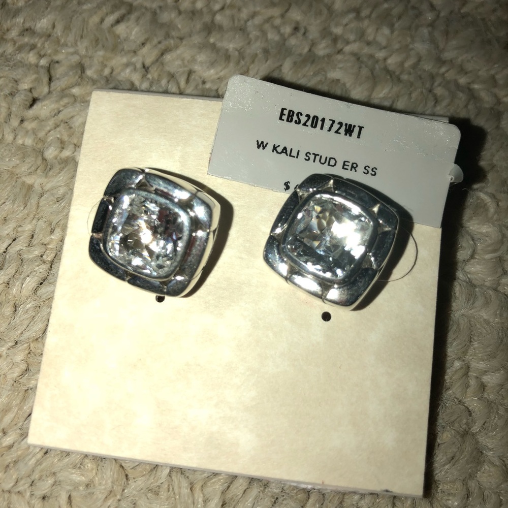 John Hardy White Topaz Stud Earring